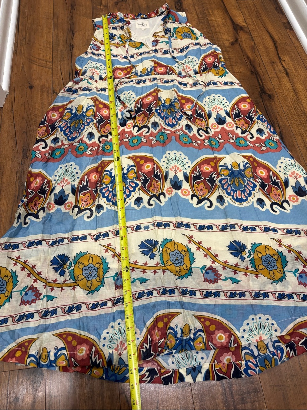 Umgee Colorful Paisley Midi Dress Boho Floral Romantic Enchanted Viscose Whimsy - Picture 13 of 14